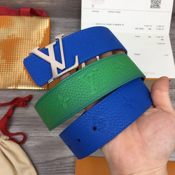 l**is V*t*n lv initials taurillon illusion 40mm reversible belt m0502t