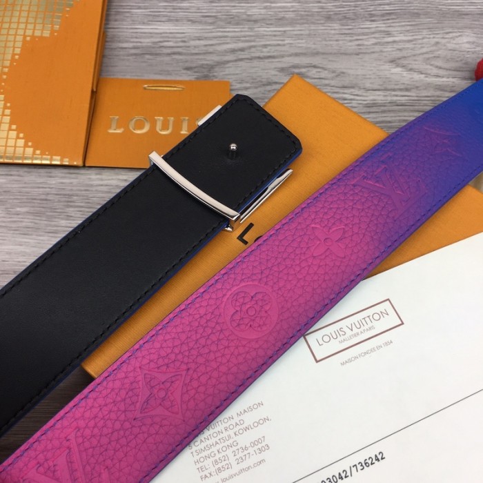 l**is V*t*n lv initials taurillon illusion 40mm reversible belt m0503t