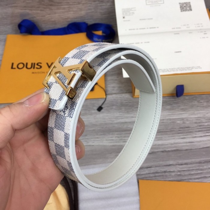LV Damier Azur Initiales 25mm Belt M9268