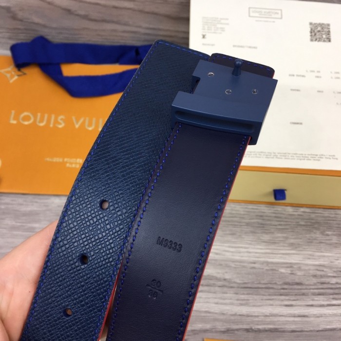 l**is V*t*n initiales 35mm taiga leather belt m9333