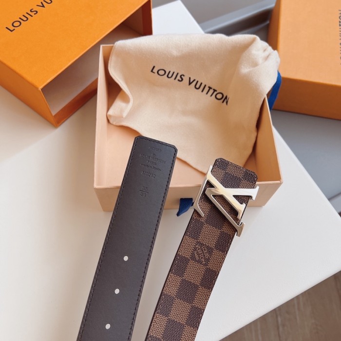 l**is V*t*n damier ebene initiales 40mm reversible belt m0212