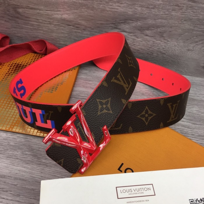 l**is V*t*n lv pyramide cities exclusive 40mm reversible belt m0487