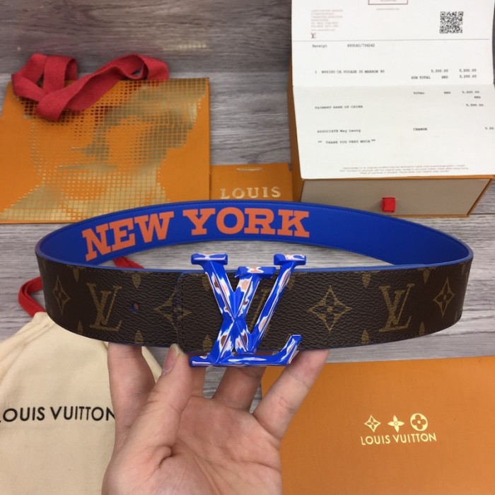 l**is V*t*n lv pyramide cities exclusive 40mm reversible belt m0488