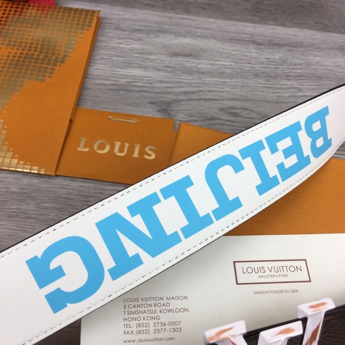 l**is V*t*n lv pyramide cities exclusive 40mm reversible belt m0489