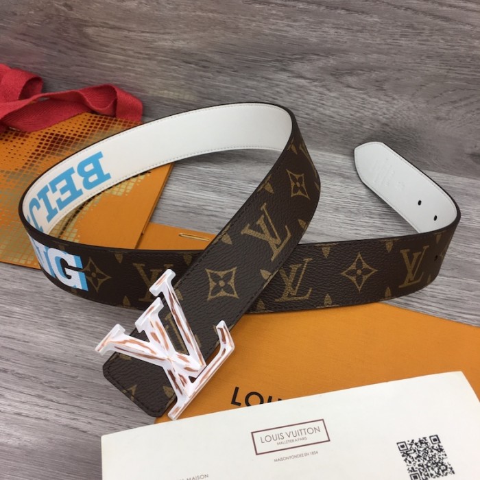 l**is V*t*n lv pyramide cities exclusive 40mm reversible belt m0489