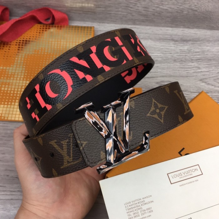 l**is V*t*n lv pyramide cities exclusive 40mm reversible belt m0490