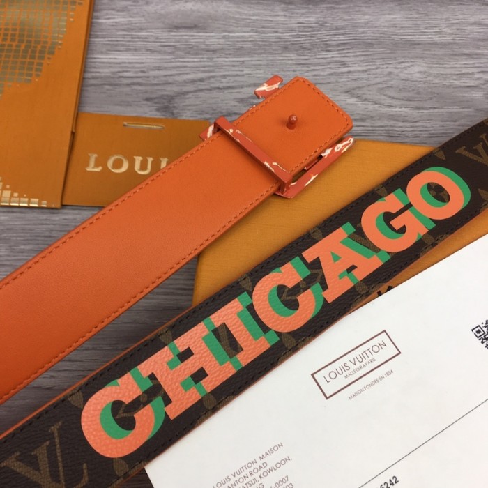 l**is V*t*n lv pyramide cities exclusive 40mm reversible belt m0492