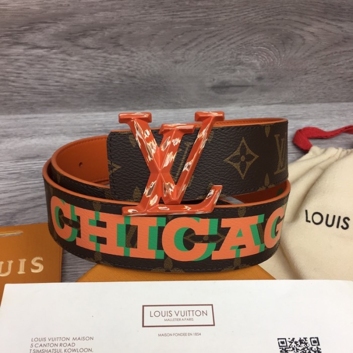 l**is V*t*n lv pyramide cities exclusive 40mm reversible belt m0492