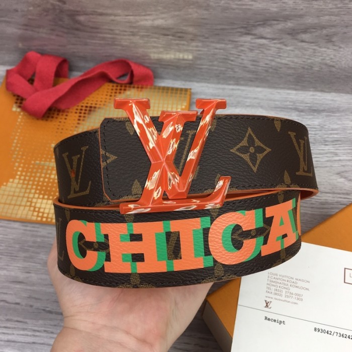 l**is V*t*n lv pyramide cities exclusive 40mm reversible belt m0492