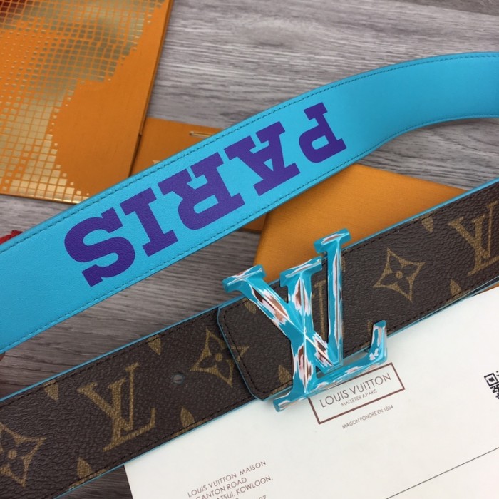 l**is V*t*n lv pyramide cities exclusive 40mm reversible belt m0495