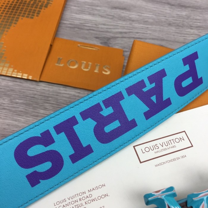l**is V*t*n lv pyramide cities exclusive 40mm reversible belt m0495