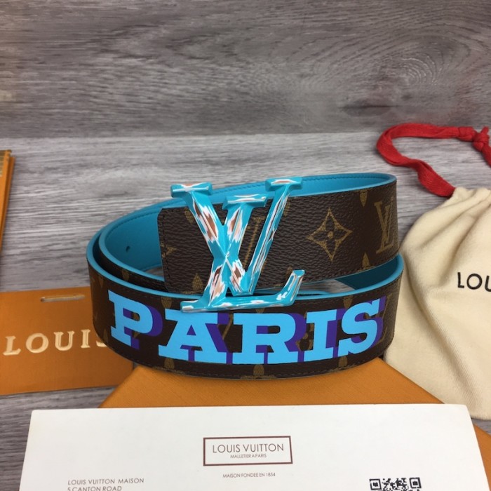 l**is V*t*n lv pyramide cities exclusive 40mm reversible belt m0495