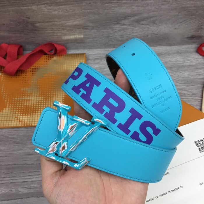 l**is V*t*n lv pyramide cities exclusive 40mm reversible belt m0495