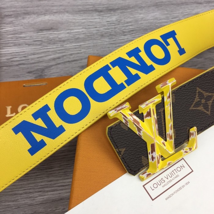 l**is V*t*n lv pyramide cities exclusive 40mm reversible belt m0496