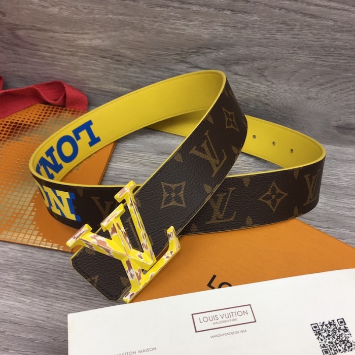 l**is V*t*n lv pyramide cities exclusive 40mm reversible belt m0496
