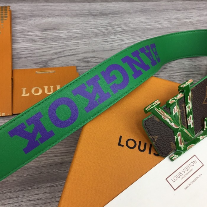 l**is V*t*n lv pyramide cities exclusive 40mm reversible belt m0497