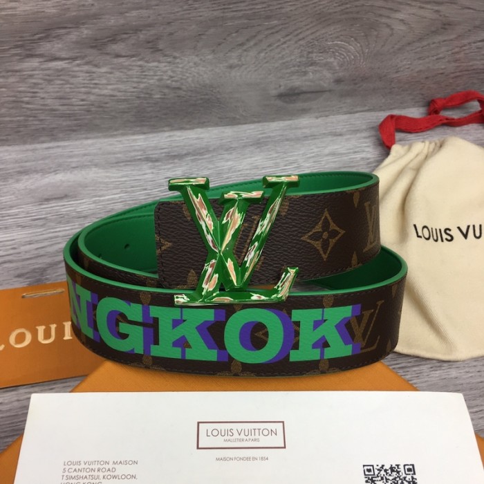 l**is V*t*n lv pyramide cities exclusive 40mm reversible belt m0497