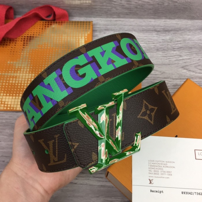 l**is V*t*n lv pyramide cities exclusive 40mm reversible belt m0497