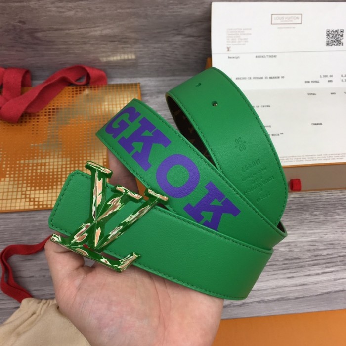 l**is V*t*n lv pyramide cities exclusive 40mm reversible belt m0497