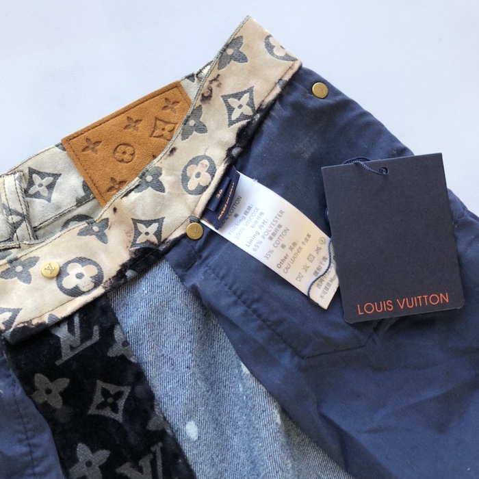 l**is V*t*n monogram denim pants 1aface