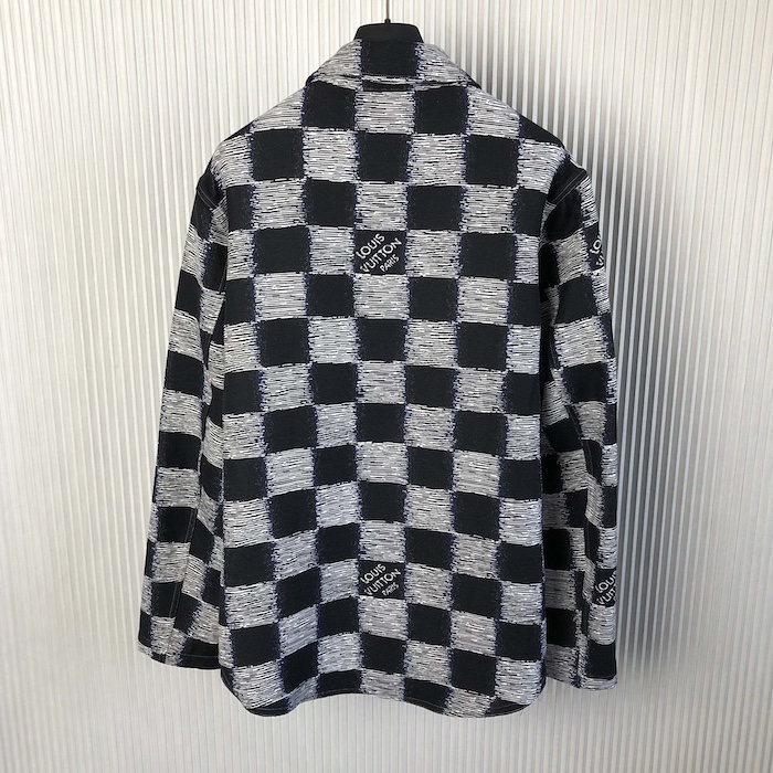 l**is V*t*n damier wool overshirt 1afauq