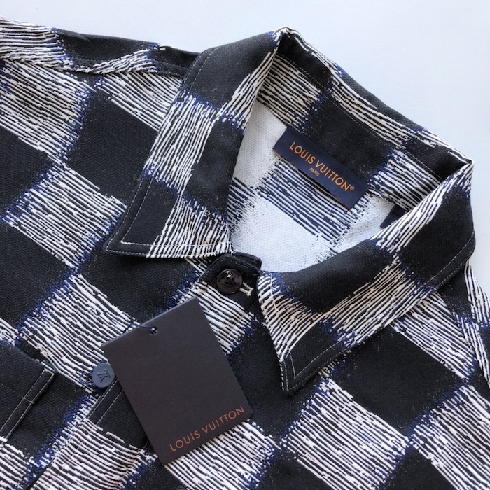 l**is V*t*n damier wool overshirt 1afauq