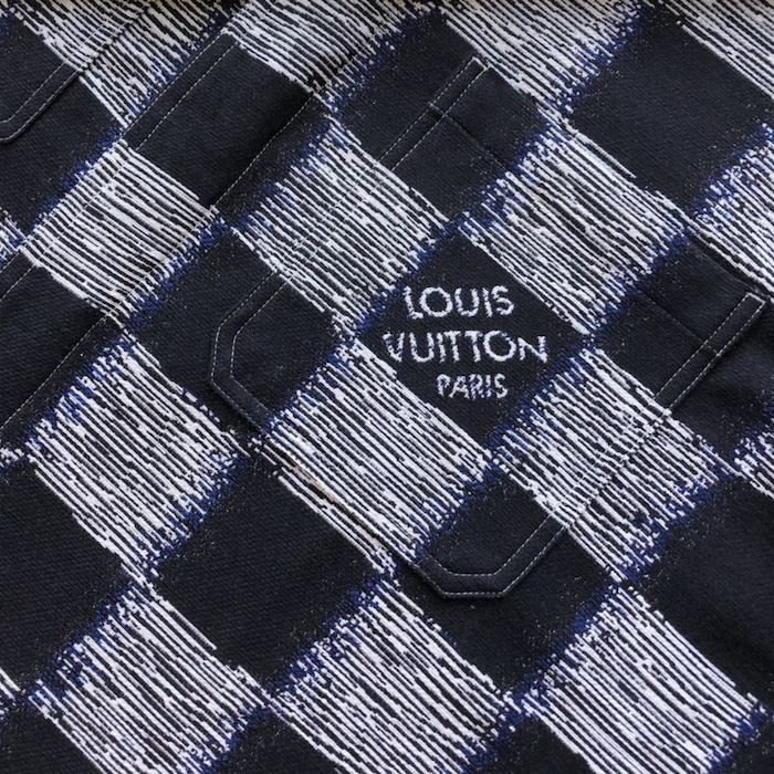 l**is V*t*n damier wool overshirt 1afauq