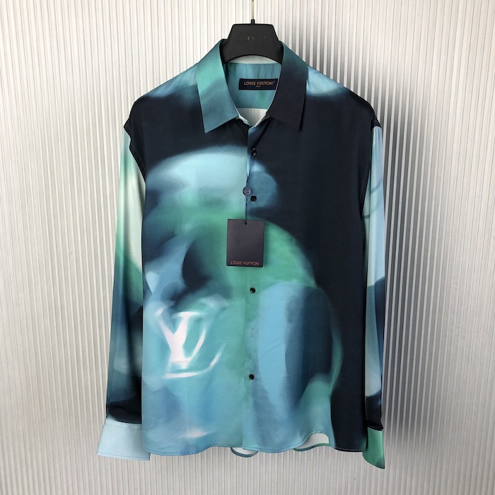 l**is V*t*n printed silk blend shirt 1afaux