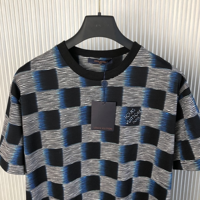 l**is V*t*n damier short-sleeved cotton t-shirt 1afb30