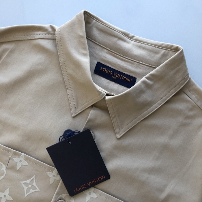 l**is V*t*n flocked casual cotton overshirt 1afbvs