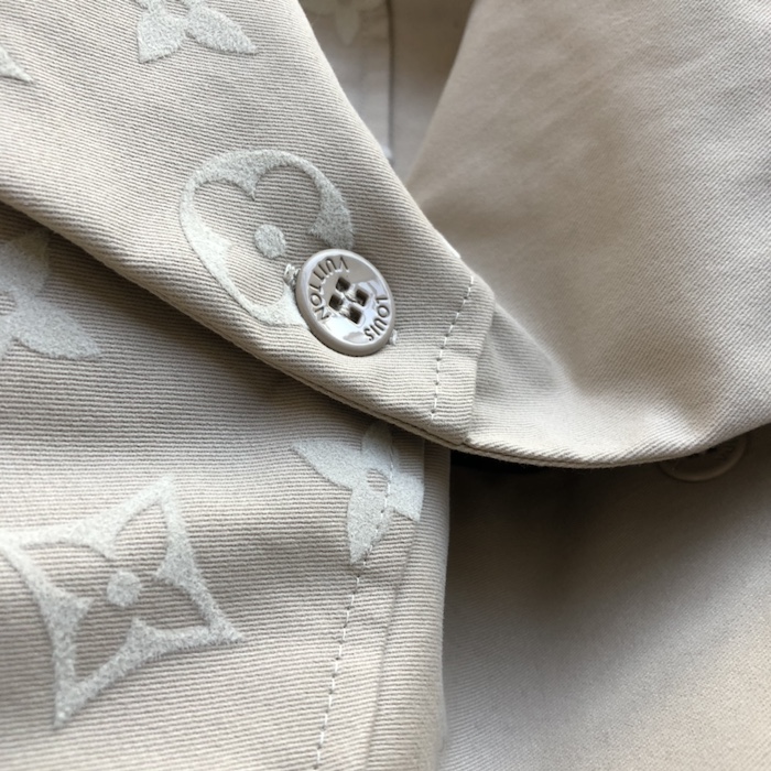 l**is V*t*n flocked casual cotton overshirt 1afbvs