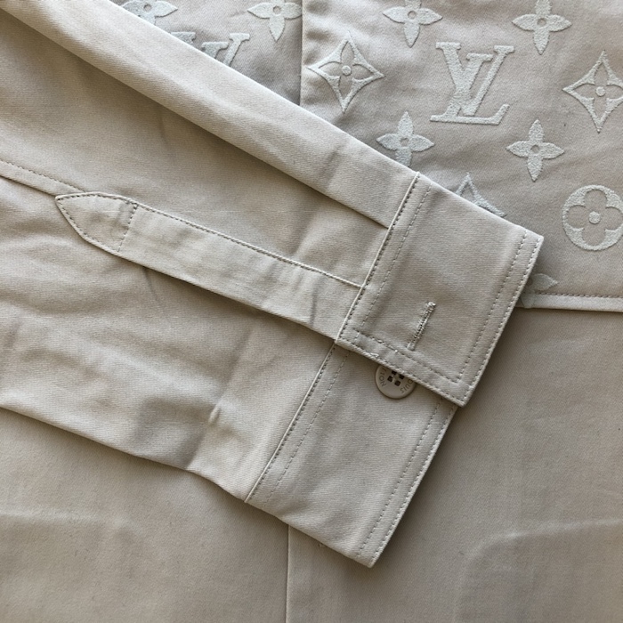 l**is V*t*n flocked casual cotton overshirt 1afbvs