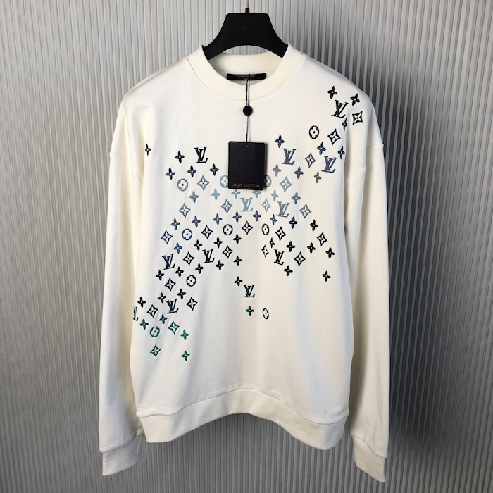 l**is V*t*n embroidered cotton sweatshirt 1afbwa