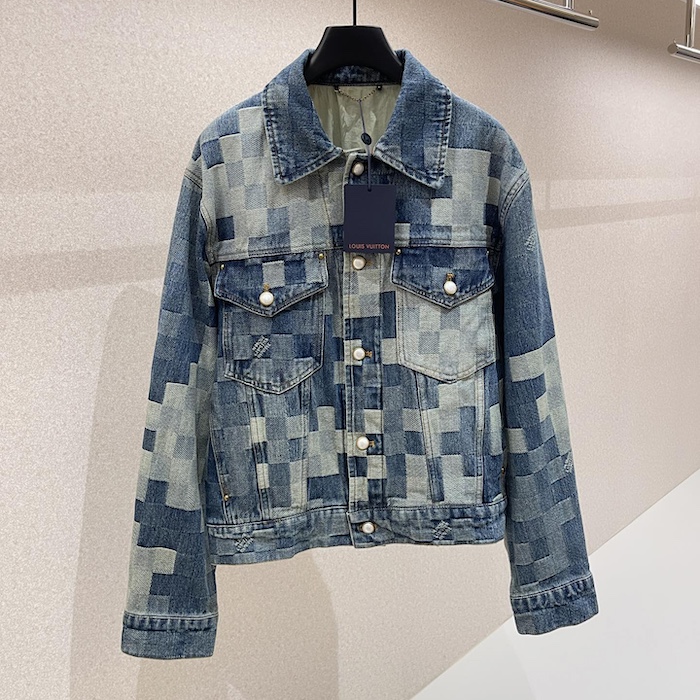 l**is V*t*n damier classic denim jacket 1afhux