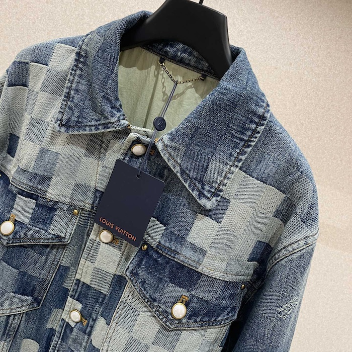 l**is V*t*n damier classic denim jacket 1afhux