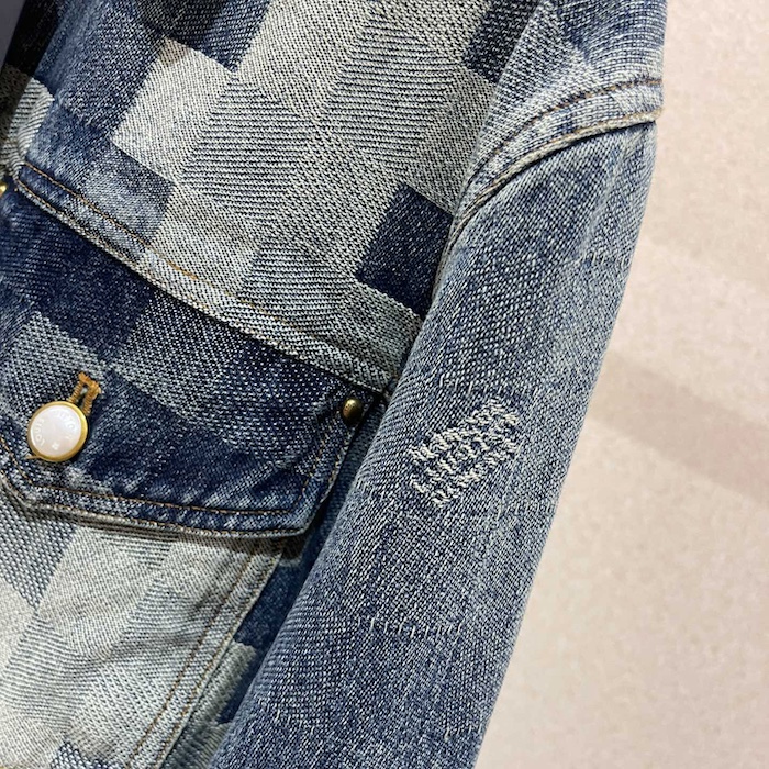 l**is V*t*n damier classic denim jacket 1afhux
