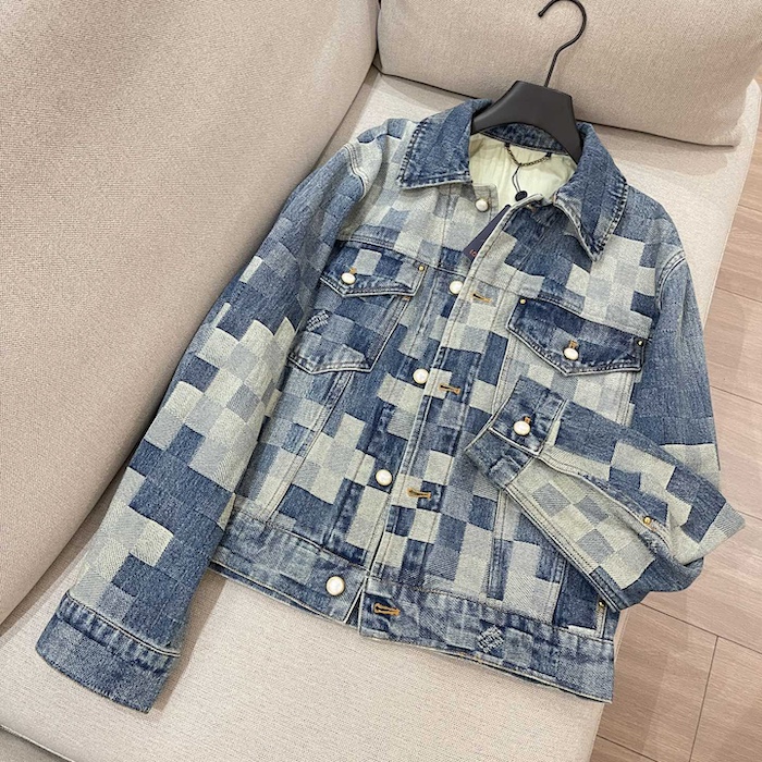 l**is V*t*n damier classic denim jacket 1afhux