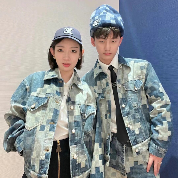 l**is V*t*n damier classic denim jacket 1afhux
