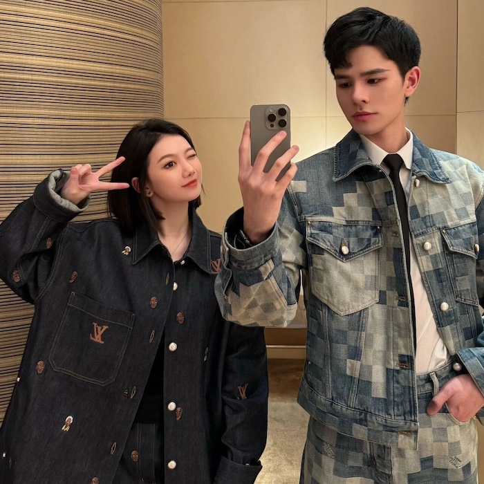 l**is V*t*n damier classic denim jacket 1afhux