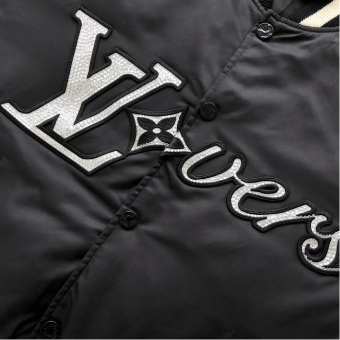 l**is V*t*n embroidered nylon baseball blouson 1afhwq
