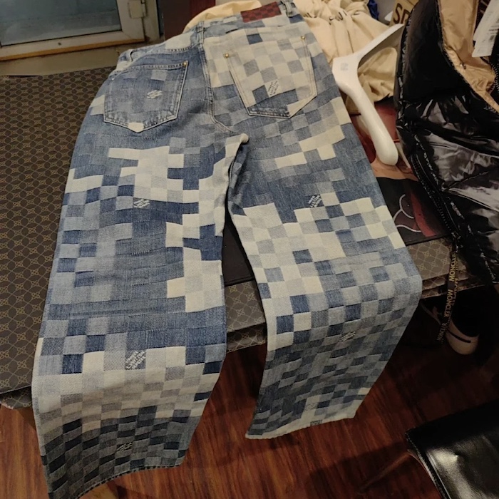 l**is V*t*n damier denim skate pants 1afia5