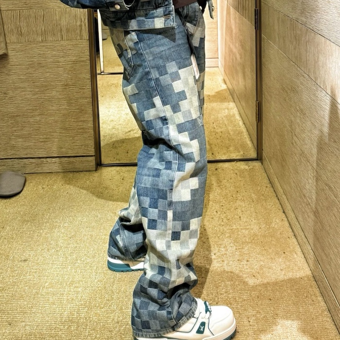 l**is V*t*n damier denim skate pants 1afia5