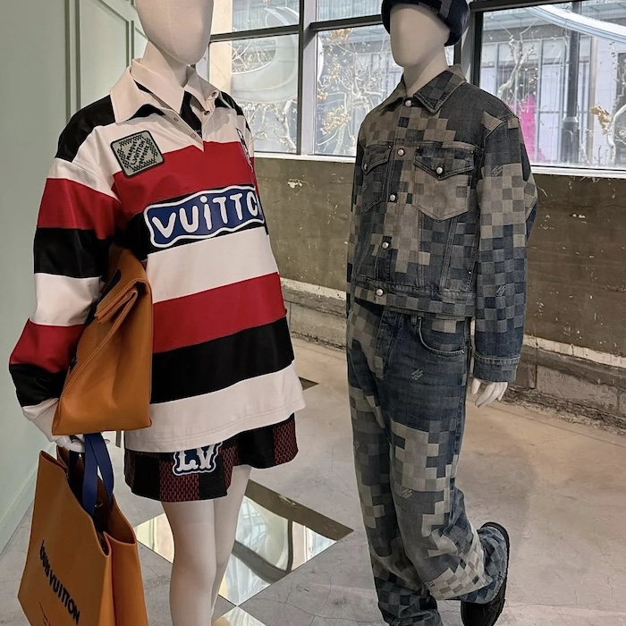 l**is V*t*n damier denim skate pants 1afia5