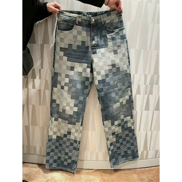 l**is V*t*n damier denim skate pants 1afia5