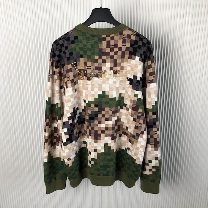 l**is V*t*n damier cotton jacquard pullover 1afivv