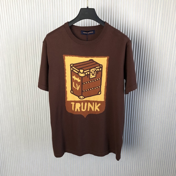 l**is V*t*n short-sleeved cotton intarsia crewneck 1afiwz