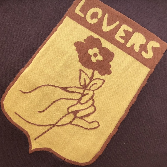 l**is V*t*n short-sleeved cotton intarsia crewneck 1afiwz