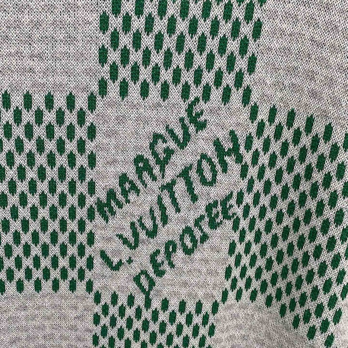 l**is V*t*n damier knitted short-sleeved crewneck 1afix4