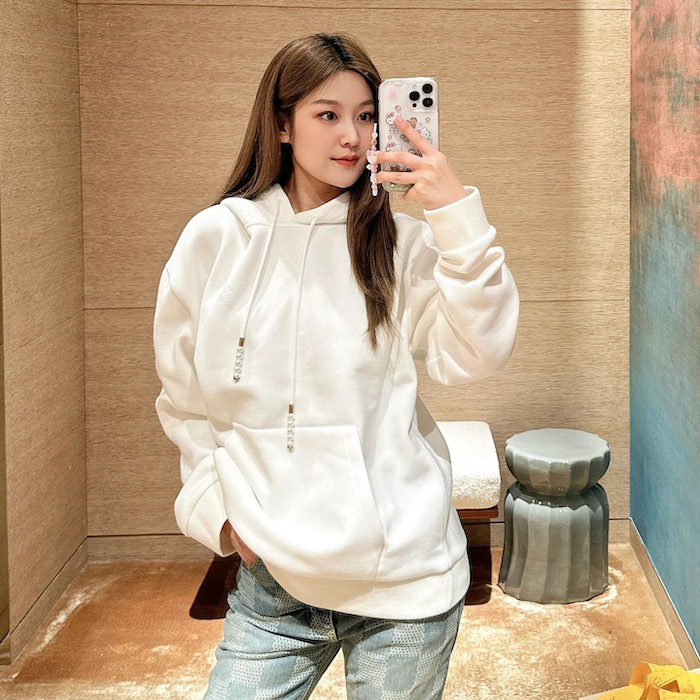 l**is V*t*n embroidered jersey hoodie 1afjh1