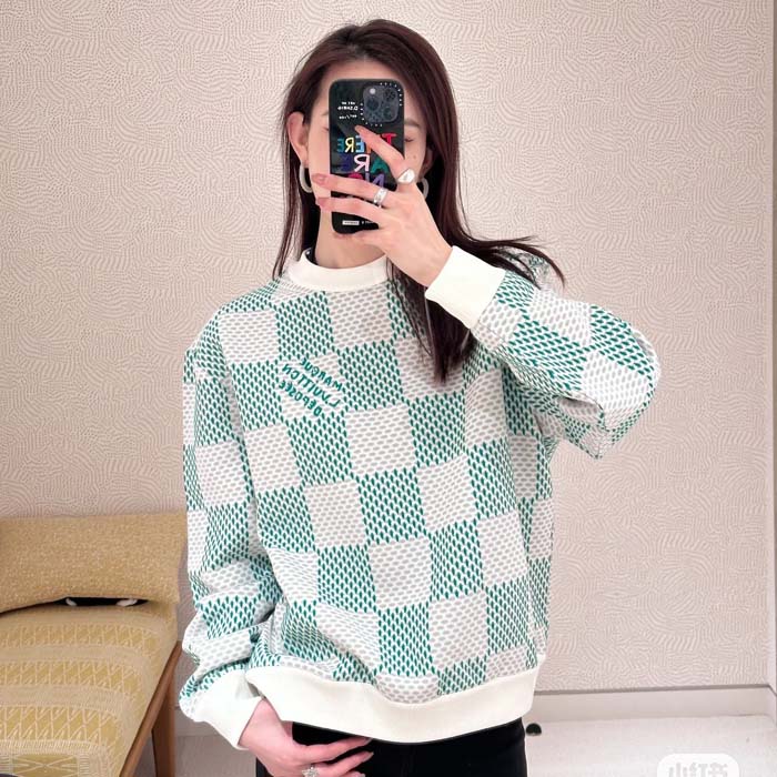 l**is V*t*n damier cotton sweatshirt 1afjhh